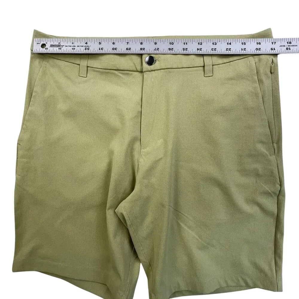 lululemon athletica Men’s Flat Front Shorts — Olive Green